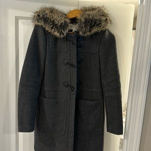 BCBG grey peacoat XS